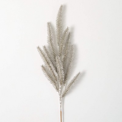 Sullivans Artificial 33" Platinum Pine Spray, Silver