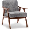 CAVINAS Luxury Velvet Accent Chair with Curved Arms ,Modern Armchair for Living Room,Bedroom,Reading Room - 2 of 4