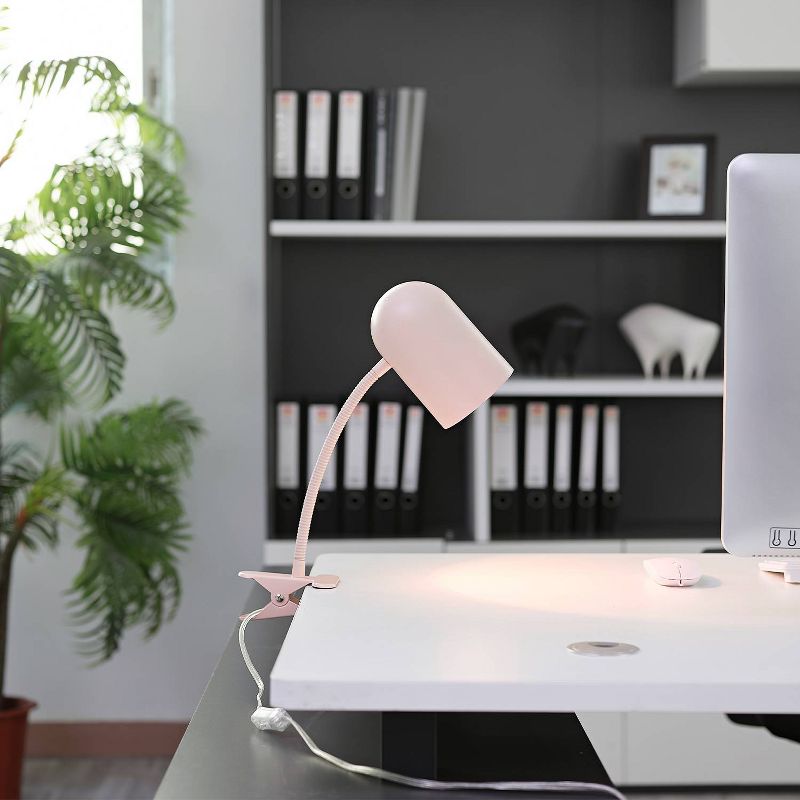 15&#34; Carter Clip-Arm Desk Lamp with Adjustable Gooseneck Matte Pink - Globe Electric, 4 of 11