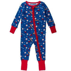 RuggedButts SoftSnooze Baby Boys Convertible One Piece Pajamas - 1 of 4