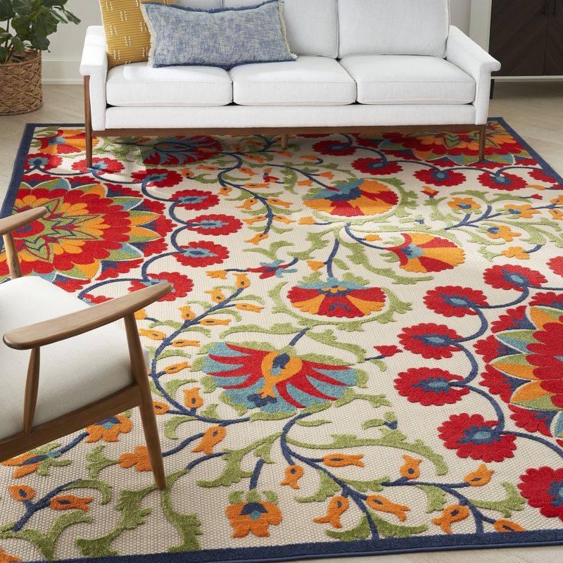 Nourison Aloha Transitional Floral Outdoor Rug, 3 of 14