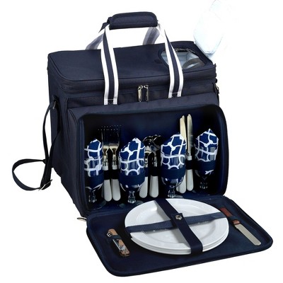 Picnic at Ascot Soft Sided Cooler with Four Person Picnic Set
