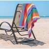 White Classic 100% Cotton Cabana Striped Oversized Beach Towels - 4 of 4
