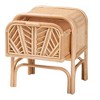 bali & pari Carabella Natural Rattan 1 Drawer Nightstand Natural: Handcrafted, Bohemian Design, Secure Storage - 3 of 4