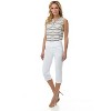 Rekucci Women’s Pull-On Comfort Capri Pants with Back Lacing Detail & Pockets – Mid-Rise Stretch Capris - 4 of 4