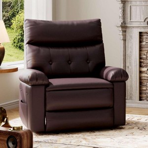 Rocker Recliner for Adults, Nursery Glider Recliner with Massage and Heating, Rocking Chair with 1.5X Sponge Comfort Arm and Back - 1 of 4