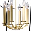 CWI Lighting Tudor 6 Light Chandelier With Satin Gold & Black Finish - 2 of 4
