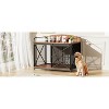 DOMETOUR GO 42.8' Heavy Duty Large Dog Crate Furniture, Farmhouse Wooden Kennel End Table, Decorative Pet House for Large Dogs, Brown - 4 of 4