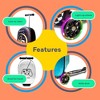 Lascoota Scooter Suitcase, Foldable Scooter Luggage For Kids, Checkered Graphic Suitcase Scooter for Kids Ages 3-14 - 3 of 4