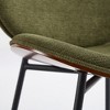 Okak Mid-Century Modern Shell Chair,Armless Accent Chair with Black PU Leather and Walnut Finish for Living Room,Office - 4 of 4