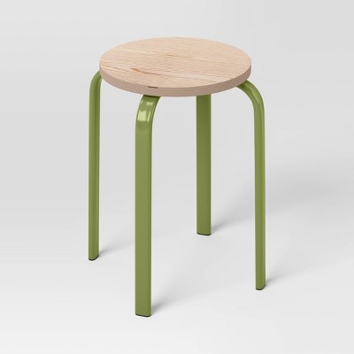 Stackable Accent Stool Green - Room Essentials™