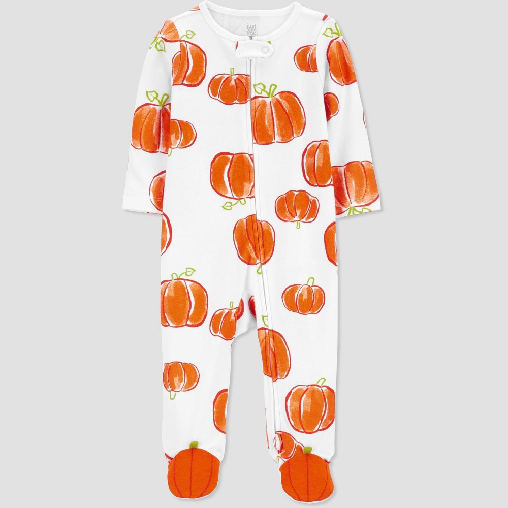 pack 8 Carter's Just One You® Baby Pumpkin Halloween Sleep N' Play - Orange/Cream Newborn ,3M,6M ,9 M 