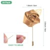 Unique Bargains Ribbon Alloy Outdoor Irregular Flower Lapel Pin 24 Pcs - 3 of 4