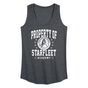 Women's - Star Trek - Property of Starfleet Graphic Racerback Tank - 1 of 4