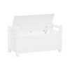 GlasFlength Decorative Storage Cabinets Farmhouse Modern Style，Ample Storage, Sturdy Build，Natural with Spaious Compartment，White, 35"*15"*19.3" - 2 of 4
