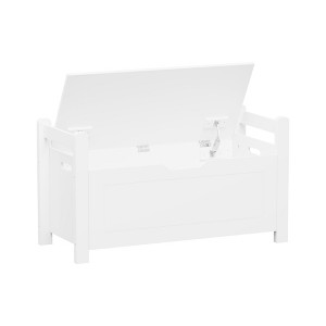 GlasFlength Decorative Storage Cabinets Farmhouse Modern Style，Ample Storage, Sturdy Build，Natural with Spaious Compartment，White, 35"*15"*19.3" - 1 of 4
