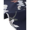 INSPIRE CHIC Women's Floral Turn Down Collar Contrast Tie V Neck Long Sleeve Elegant Work Blouse Top Shirts - 4 of 4