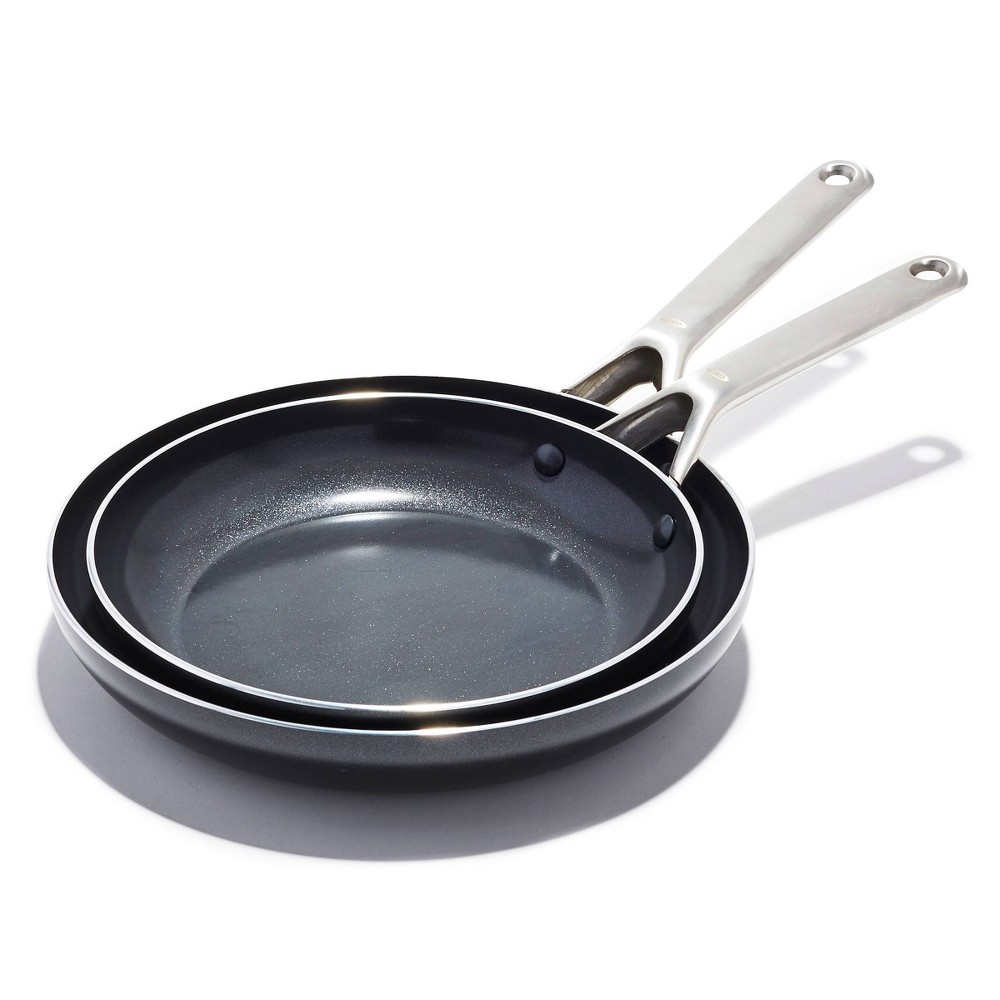 Photos - Bakeware Oxo Agility Series 2pk  Ceramic Nonstick Aluminum Fry Pan Se (9.5" and 11")