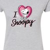 Women's - Peanuts - I Heart Snoopy Fitted Graphic T-Shirt - 2 of 4