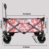 FURNIinspire Outdoor Serving Carts Utility Park Garden Cart Tool Customized Color Folding Camping Trolley Outdoor Picnic, Pink, 37.8"*21.2"*34.45" - 3 of 4
