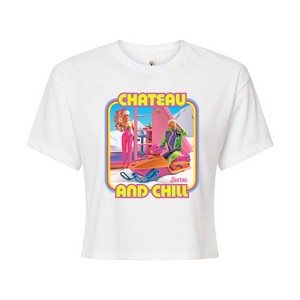 Women's - Barbie - Retro Chateau And Chill-Juniors Cropped Graphic T-Shirt Cropped Graphic T-Shirt - 1 of 4