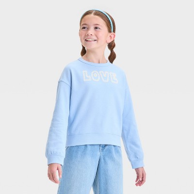 Girls' French Terry Pullover Sweatshirt - Cat & Jack™