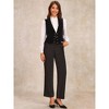 Allegra K Women's Velvet Casual Lapel Collar Sleeveless Button Down Vest - 3 of 4