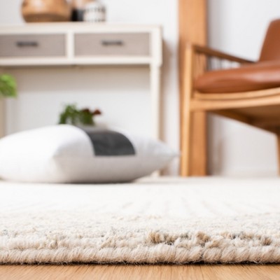 Ivory Elegance 6' Square Hand-Tufted Wool Area Rug