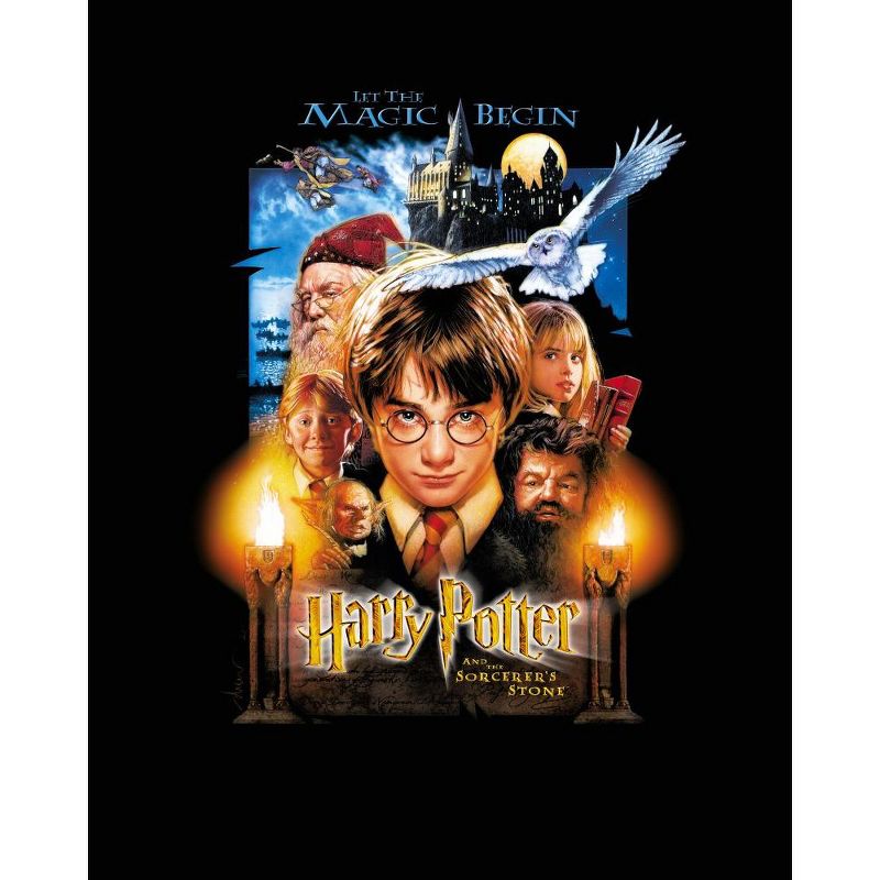 Men's Harry Potter Sorcerer's Stone Movie Poster Black Graphic Tee, 2 of 3
