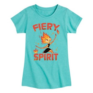 Girls' - Elemental - Ember Fiery Spirit Fitted Short Sleeve Graphic T-Shirt - 1 of 4