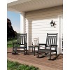 Adirondack Outdoor Patio Rocking Chair, All Weather HDPE Glider Rocker Chair with High Backrest for Porch Balcony Lawn, 380 Lbs Capacity - 4 of 4