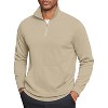COOFANDY Mens Quarter Zip Pullover Mock Neck Sweatshirt Long Sleeve Sweater Polo Half Zip Pullover with Pocket - 4 of 4