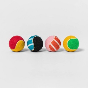 Dog Tennis Ball Toy - 2.5" - 4pk - Boots & Barkley™ - 1 of 4