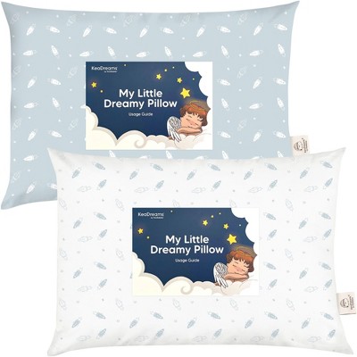 KeaBabies Toddler Pillow - Soft Organic Cotton Kids Pillows for Sleeping - Travel Pillow for Kids Age 2-5