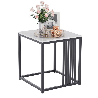 Marble End Snack Side Table for Sofa Coffee Lamp Living Room Bedroom Small Space