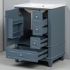 24" Bathroom Vanity with Ceramic Sink, 3 Drawers, Adjustable Shelf, Freestanding Design for Small Bathrooms and Powder Rooms - 4 of 4