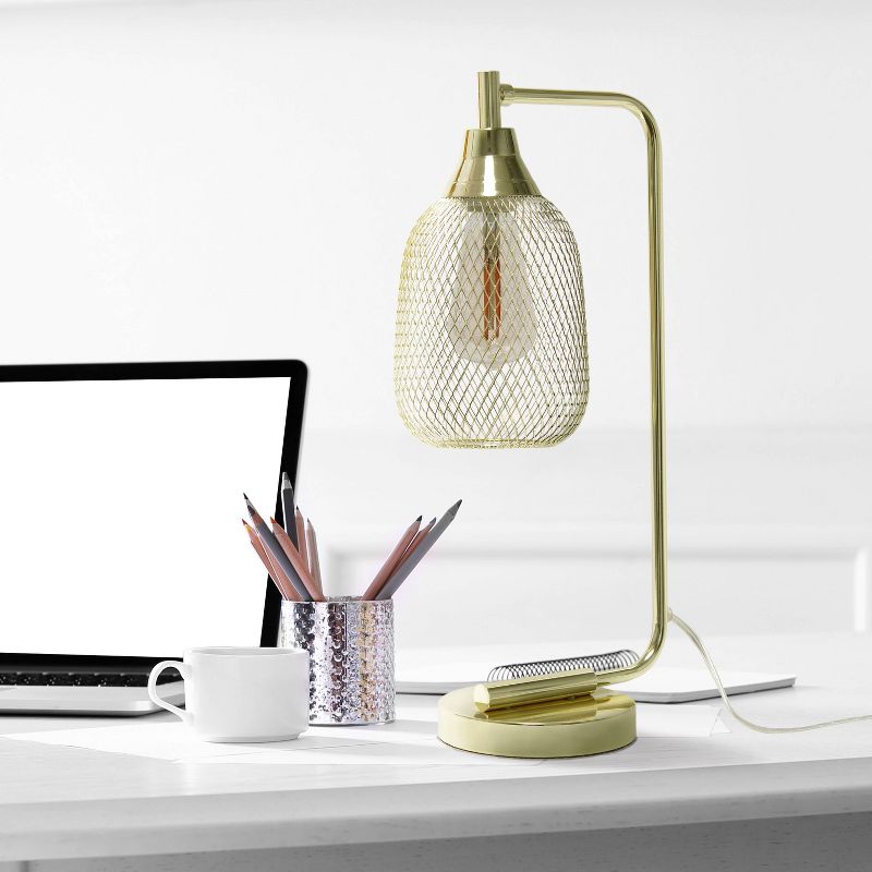  Industrial Mesh Desk Lamp Matte - Lalia Home, 5 of 11