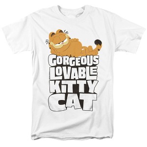 Garfield Movie Lovable Kitty Cat Adult T-Shirt White - 1 of 4