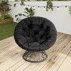 Home Imports Emporium Wicker Papasan Chair with Oversized Cushion & Swivel Base – Indoor Round Lounge Chair for Bedroom or Covered Patio - 2 of 4