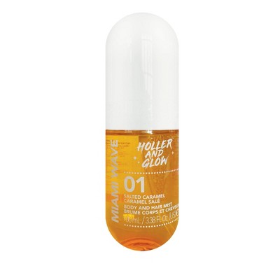 Holler and Glow Women's Body Spray - Miami Wave Salted Caramel - 3.38 fl oz