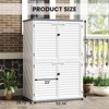 Resin Storage Shed, Outdoor Storage Cabinet Waterproof, Outdoor Storage Box for Patio Tools - 3 of 4