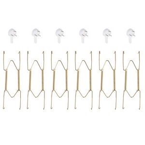 Unique Bargains Stainless Steel Invisible Design Tip Protector Wall Plate Hangers - 1 of 4