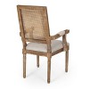 Set of 6 Maria French Country Wood and Cane Upholstered Dining Chairs - Christopher Knight Home - 4 of 4