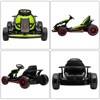 24V Kids Go Kart, Powerful Drift Kart with Dual 150W Motors, High Speed Electric Outdoor Ride On Toy, Battery Powered Ride On Racing Car with Music - 2 of 4