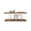 SEVOBAL Utility Storage Shelves Floating Shelf Dallas Set of Two Modern Design for Living Room or Office, Mahogany, 9.8"*31.5"*1.5" - 2 of 4