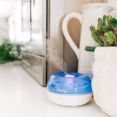 Compact Blue and White Ultrasonic Cool Mist Humidifier