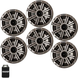 Kicker 6.5" Silver Marine Speakers (QTY 6) 3 pairs of OEM replacement speakers - 1 of 2