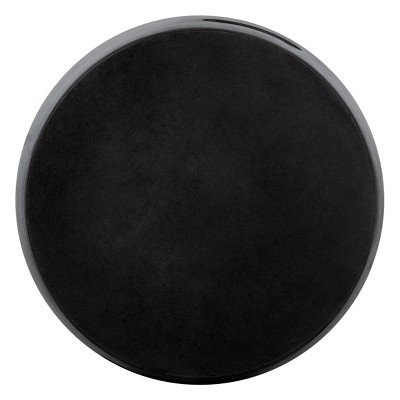 Zuri Modern Black Concrete Round Accent Table for Indoor/Outdoor