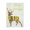 Evergreen Happy Holidays Deer Burlap Garden Flag 12 x 18 Inches Indoor Outdoor Decor - 2 of 4
