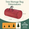 Hastings Home Zippered Canvas Christmas Tree Storage Bag - 12', Red - 2 of 4